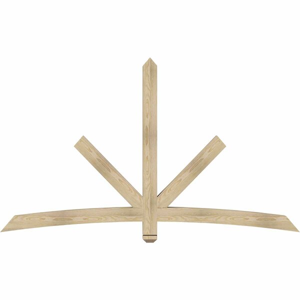 Ekena Millwork Alberta Rough Sawn Timber Gable Bracket, Douglas Fir, 84"W x 49"H x 4"D x 4"F, 14/12 Pitch GBW084X49X0404ALB00RDF - main